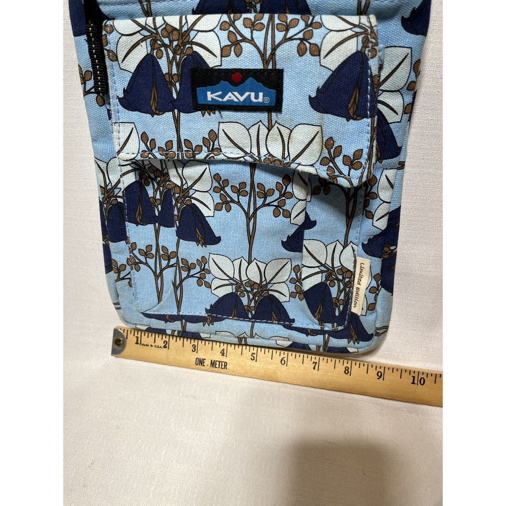 Kavu Bag Womens One Size Blue White Floral Limited Edition Crossbody Purse - Picture 13 of 16